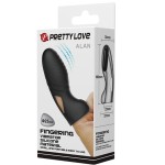 PRETTY LOVE - ALAN SILIKONOWY WIBRATOR NA PALCACH CZARNY